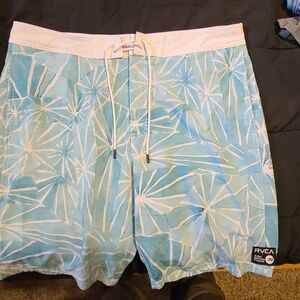 RVCA Men's Blue Swim Shorts